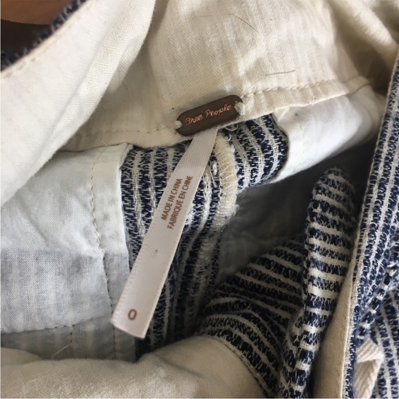 Free People Light At Sunrise Striped High Waist Cropped Pants - Picture 11 of 11